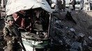 A screen shot from a militant video published earlier this year shows the aftermath of a bomb attack in Afghanistan. Afghan officials are blaming Iran for supporting various extremist groups, in particular the Taliban.