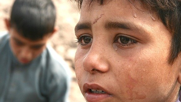 Zakirullah, with tears in his eyes, said he is tired of making bricks and wishes only that he could go back to school. [Khalid Zerai]