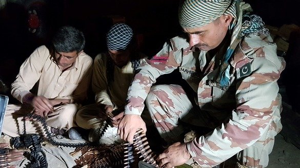 Pakistani border troops prepare to deploy to the Afghan frontier at a camp near Chaman late May 5. Pakistan plans to install more than 400 check-posts and forts by 2019 to protect its borders from militancy. [Banaras Khan/AFP]