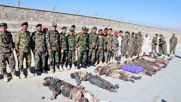A picture posted on social media shows that Afghan forces have killed dozens of militants during an operation in Zurmat District, Paktia Province. [203rd Thunder Corps/Facebook]