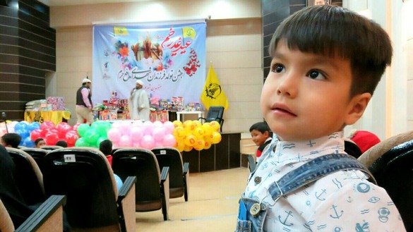 Pro-Fatemiyoun groups host an event on August 31 in Mashhad, Iran, celebrating the September and August birthdays of several children who have lost their fathers in the war in Syria. [File]