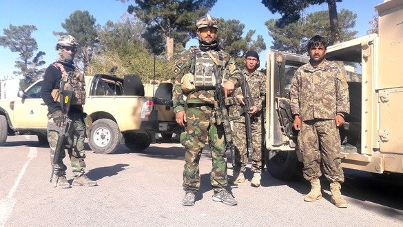 بروز پنجشنبه (۲۶ میزان) نیروهای امنیتی افغانستان در شهر هرات برای انتخابات روز شنبه آماده گی می گیرند. [نصیر صالحی]