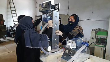 Afghan girls build low-cost ventilator from car parts to fight coronavirus