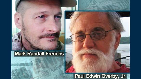 The US State Department's Rewards for Justice programme is seeking information leading to the location and recovery of American writer Paul Edwin Overby (right) and civil engineer Mark Randall Frerichs (left). [Rewards for Justice]