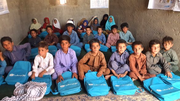 First-grade students are seen in a class September 1 in Chakhansur district, Nimroz province. [Courtesy of Abdullah Azizi]