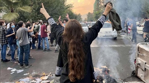 Iranian women have been widely protesting mandatory head coverings since September 16. [Social media]