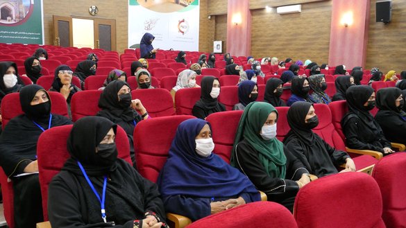 Dozens of female entrepreneurs from western Afghanistan meet on June 14 at the Arg Hotel in Herat city to discuss ways to improve their businesses. [Omar/Salaam Times]