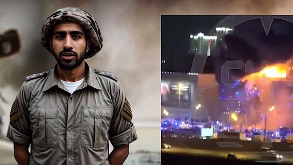 یک کرکتر ژورنالست که توسط هوش مصنوعی تولید شده، گزارشی از داعش را می خواند که مسئولیت حمله تروریستی ماه حمل در مسکو را بر عهده گرفت. [خبرگزاری اعماق]
