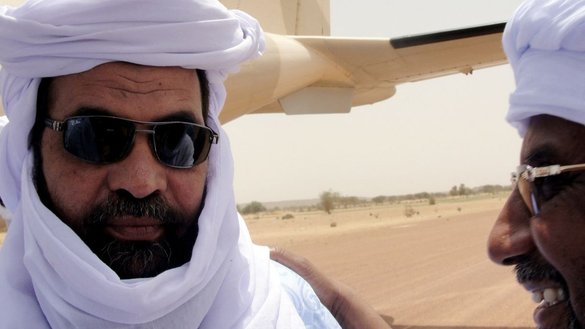 Iyad ag Ghali, who now leads al-Qaeda affiliate Jamaat Nusrat al-Islam wal-Muslimin, at Kidal airport in northern Mali on August 7, 2012. [Romaric Ollo Hien/AFP]