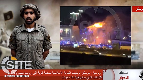 یک شخصیت تولید شده توسط هوش مصنوعی گزارشی را می‌خواند که ادعای یک حمله تروریستی در مسکو در ماه مارچ ۲۰۲۴ را دارد. [خبرگزاری اعماق]